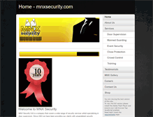 Tablet Screenshot of mnxsecurity.com
